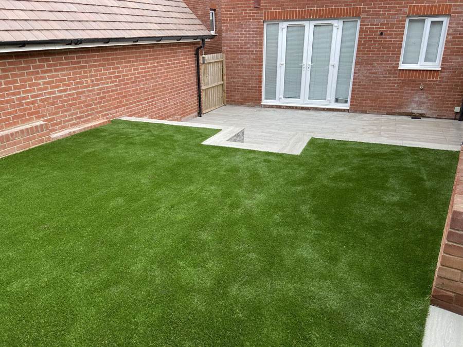 Raised seciton with artificial grass